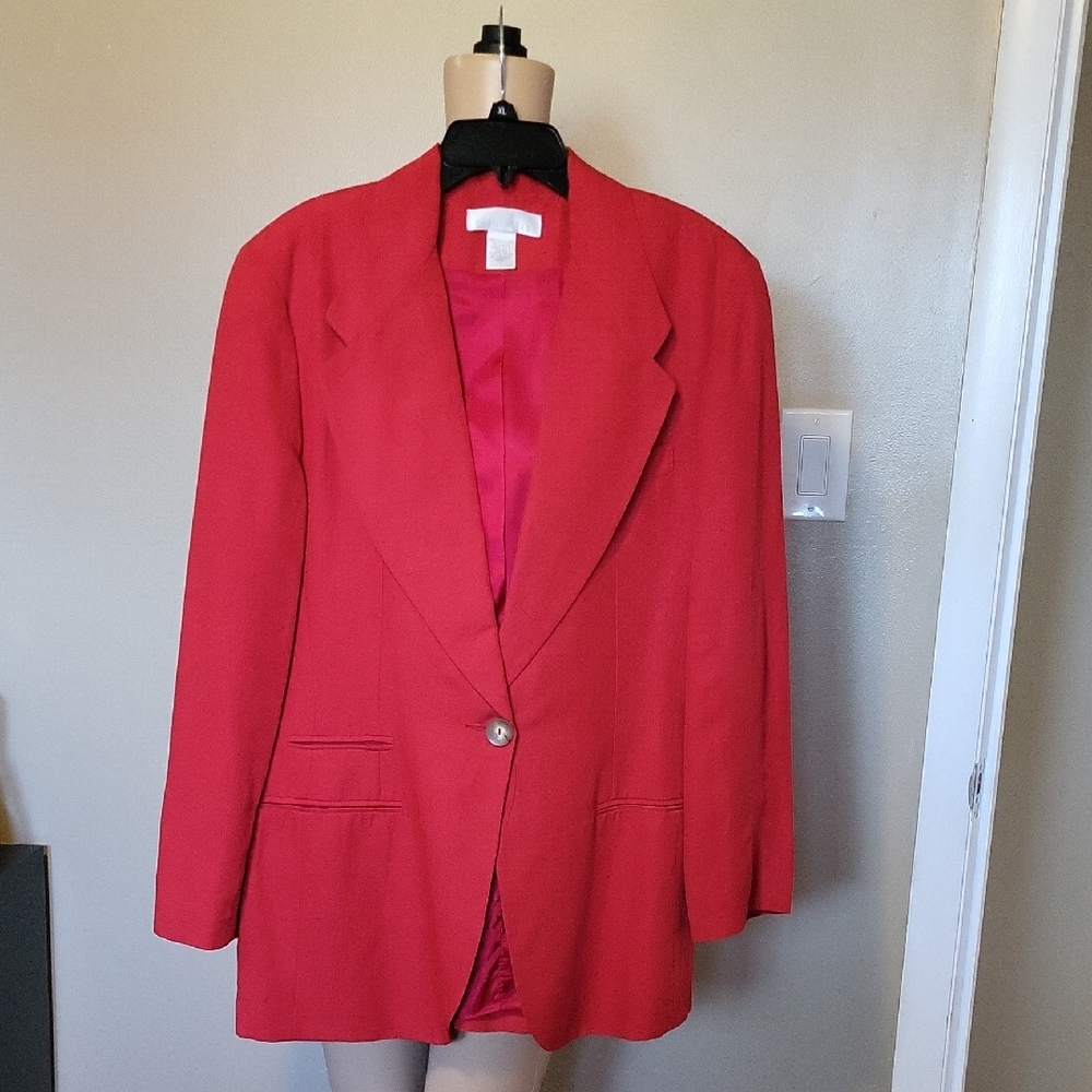 The Limited Red Blazer Classic Single-Breasted